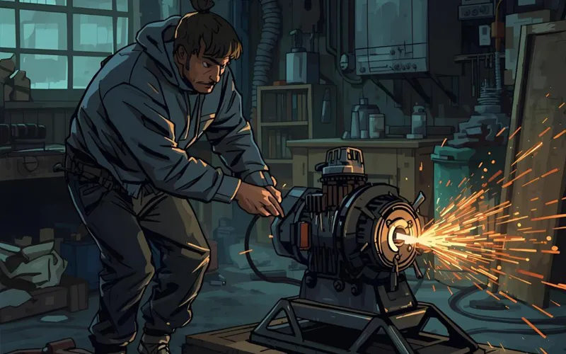 روشن کردن موتور برق