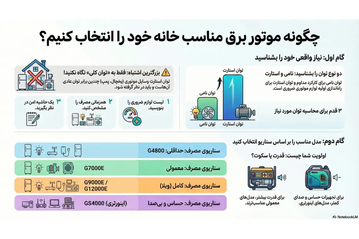 موتور برق مناسب خانه