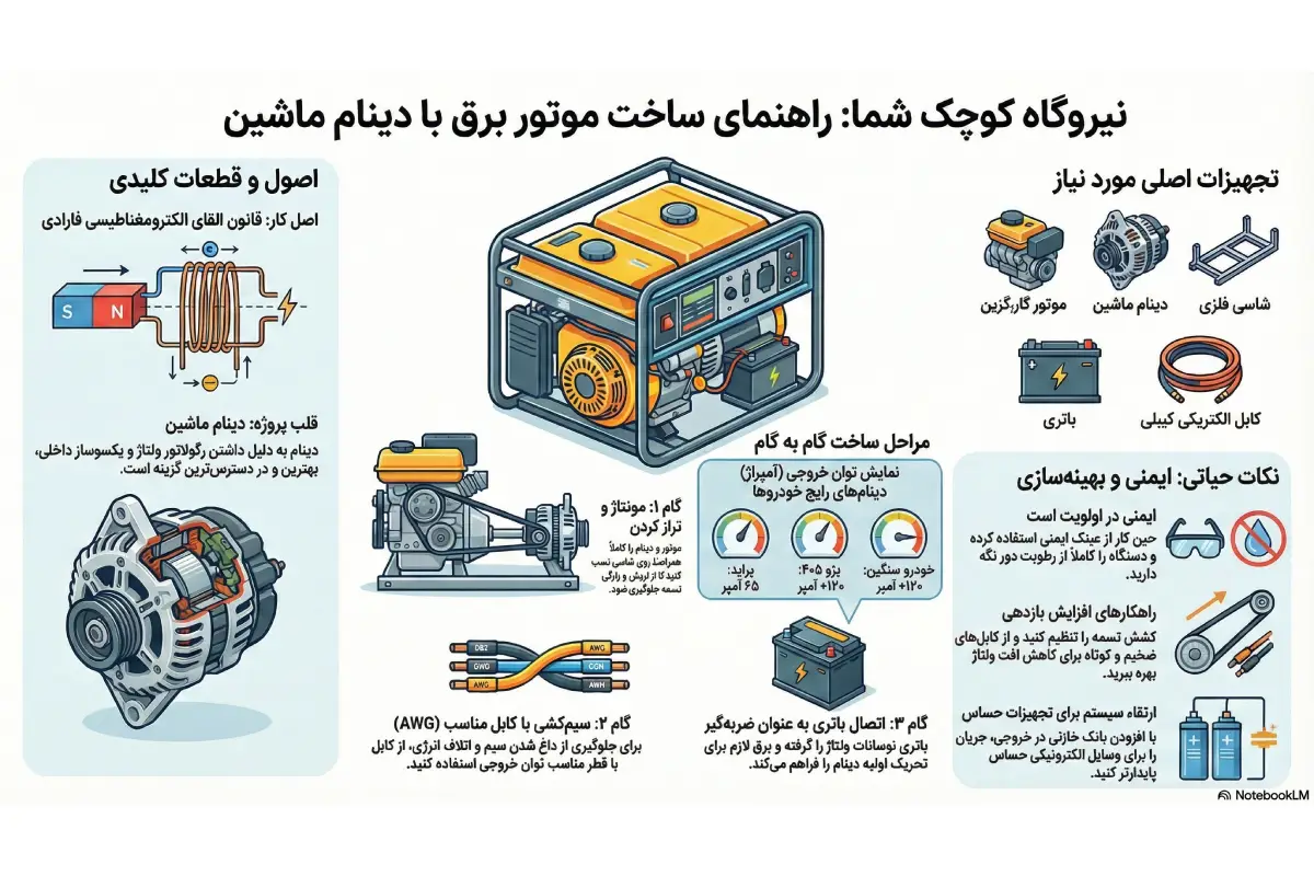 ساخت موتور تولید برق