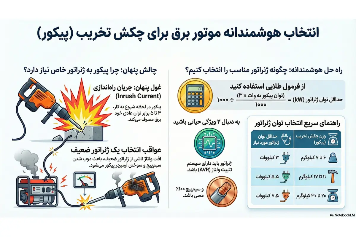 موتور برق مناسب برای پیکور